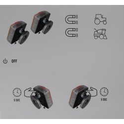 Zestaw tylnych lamp bezprzewodowych LA60025 Kramp_Agroskład