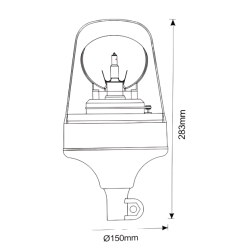 Lampa błyskowa kogut T6000/7000 Britax 70799141 39520024VP Granit 167722 SPAREX_Agroskład